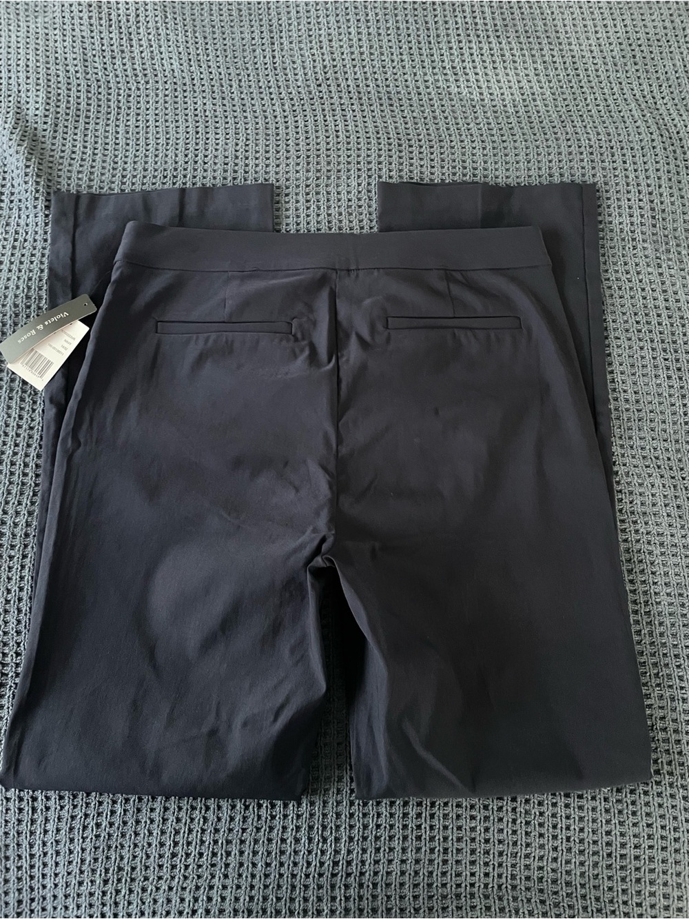 Violets & Roses | Women’s High Rise Straight Pant | Work Pants in Navy | NWT - Picture 4 of 15